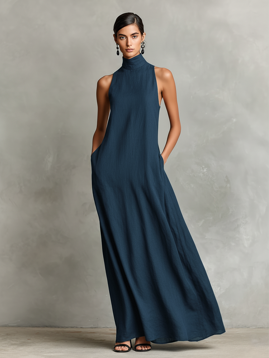 Edda | Soft Turtleneck Maxi Dress