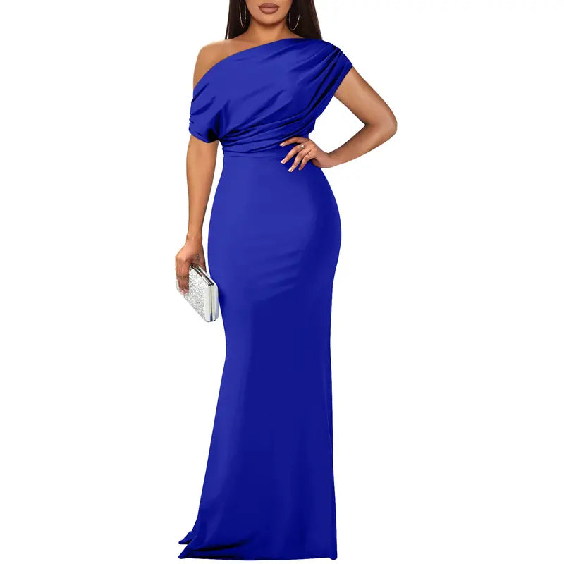 KAYA – Elegant Off-Shoulder Bodycon Evening Gown