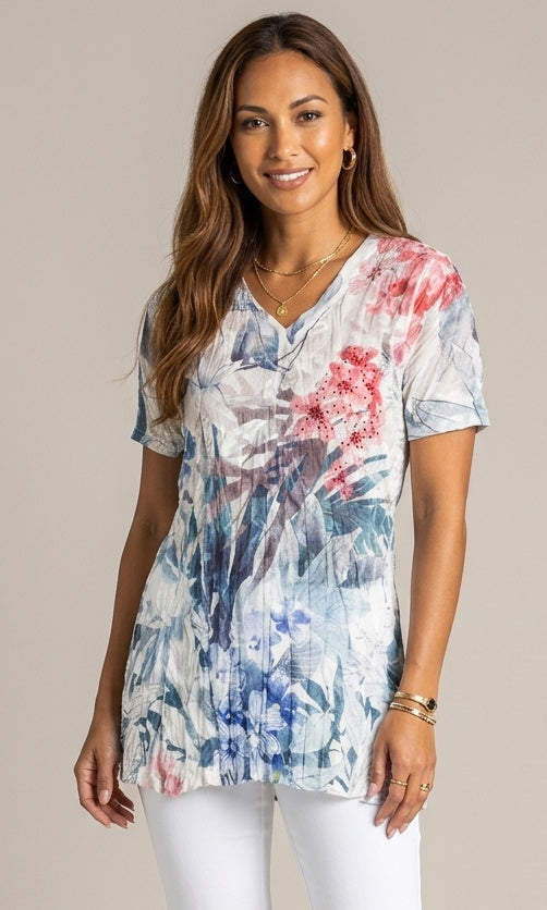 Watercolour Garden Pleated Tunic