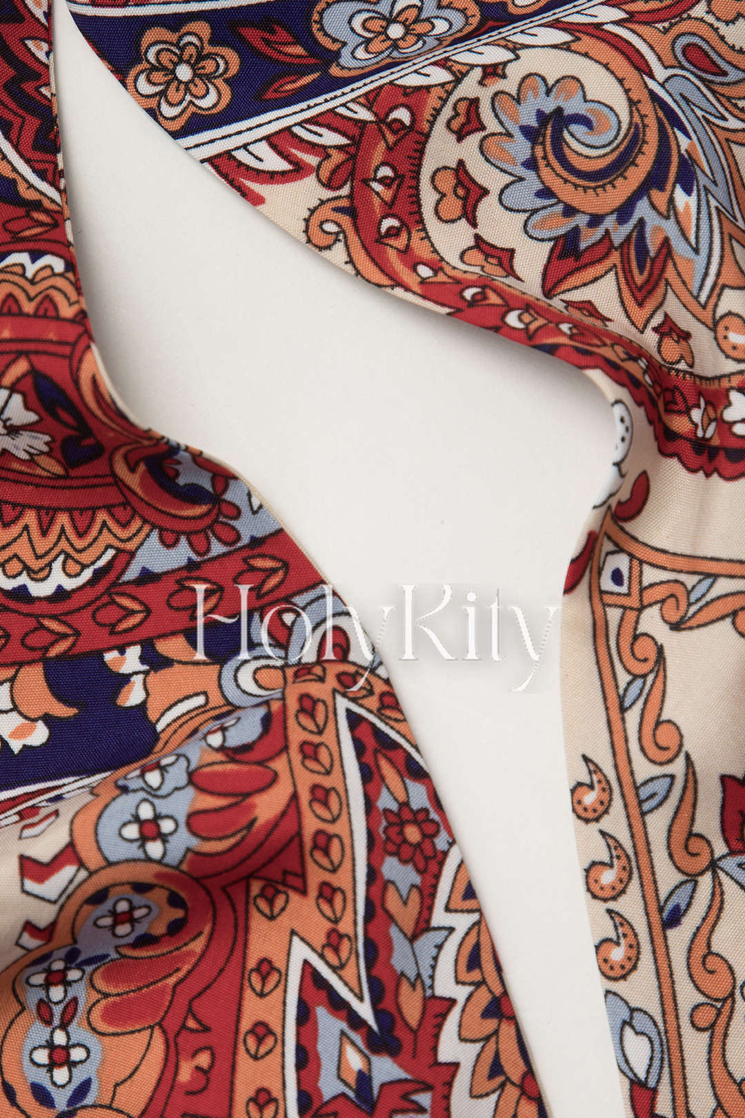 Paisley Print Linen-Blend Halter Romper