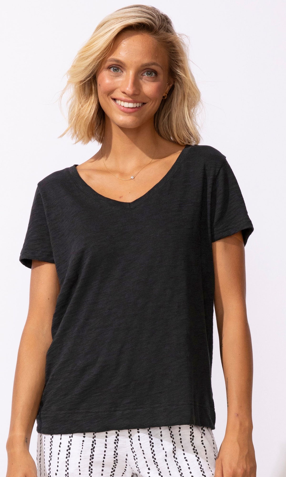 Essential Cotton V-Neck Tee