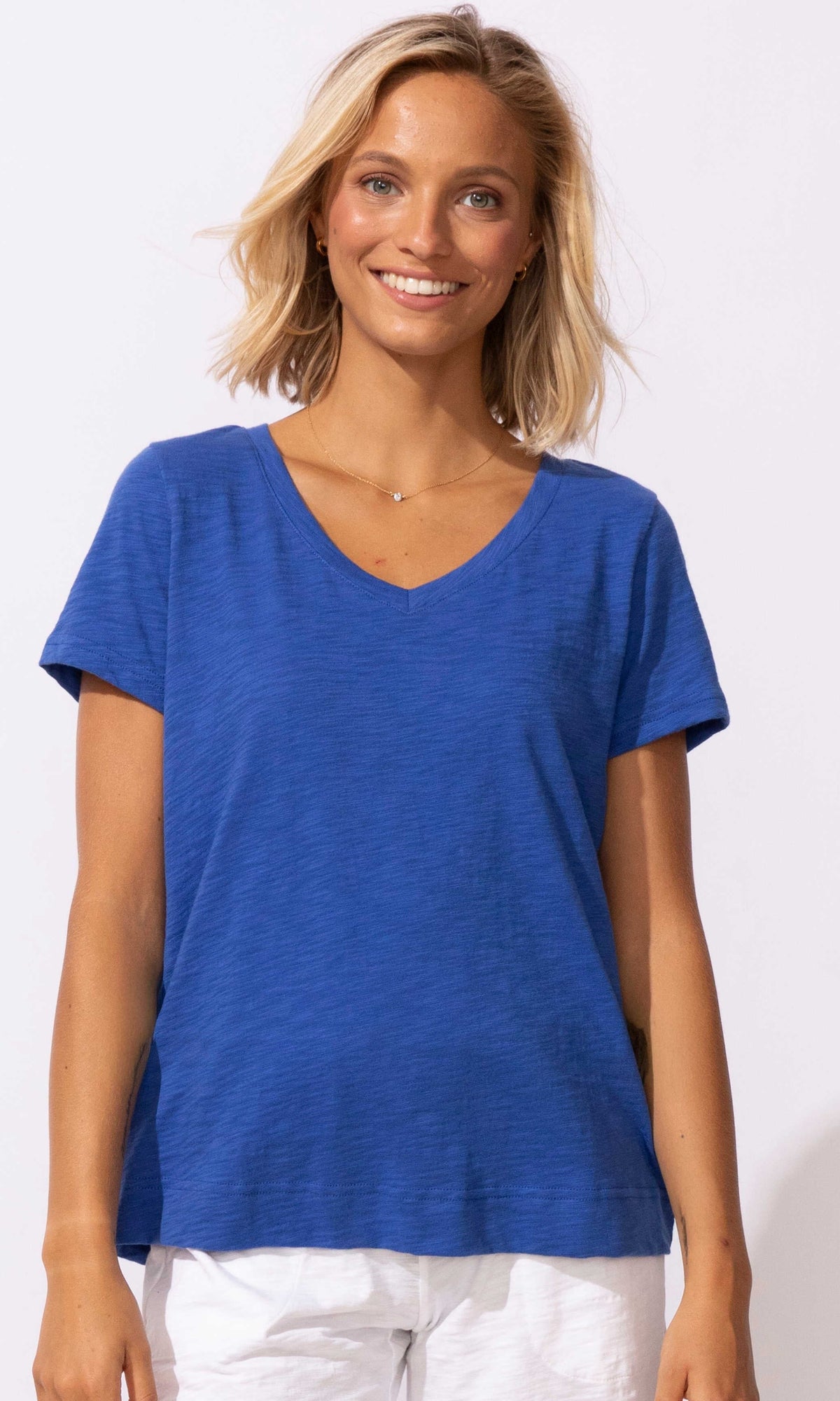Essential Cotton V-Neck Tee
