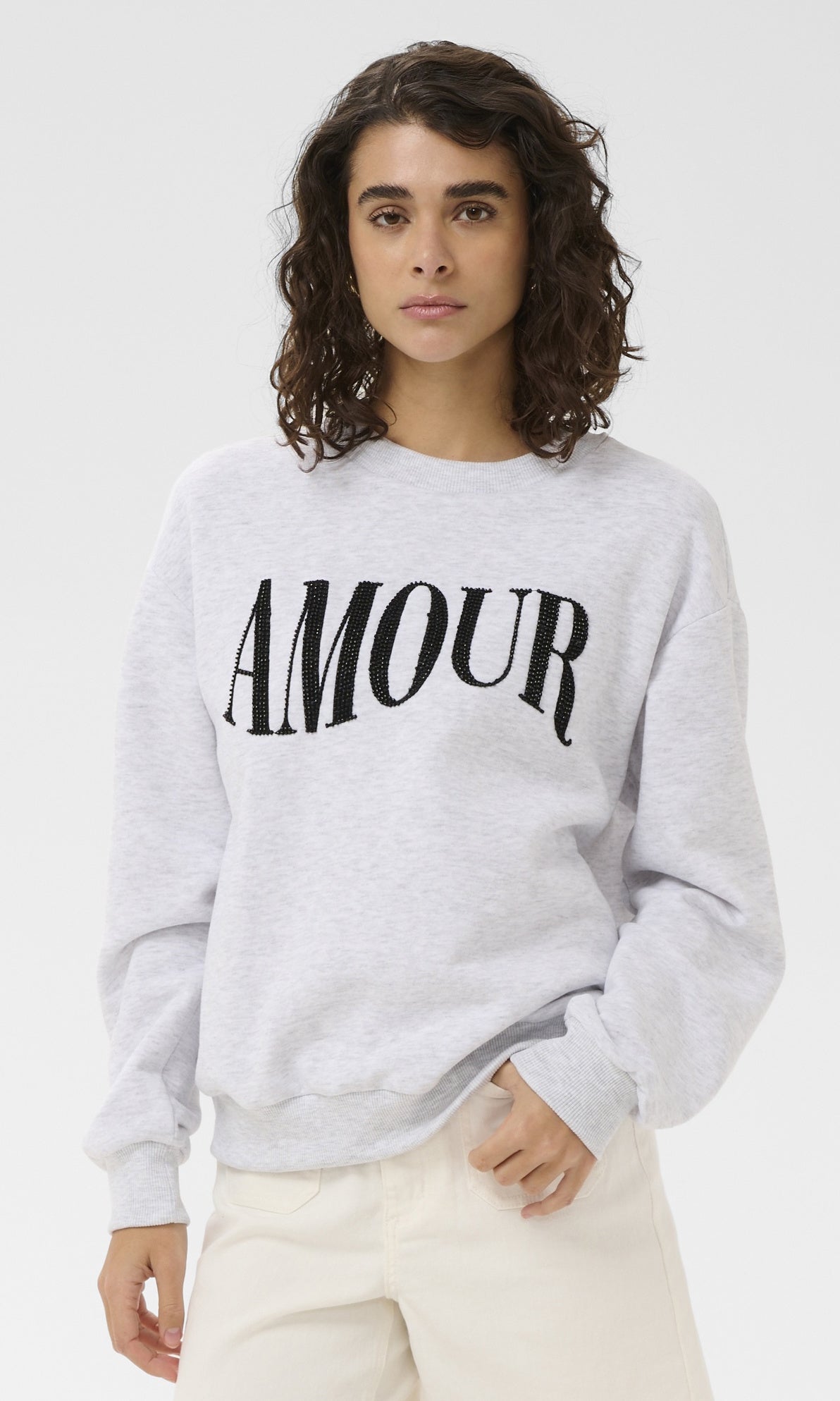 Amour Cotton Blend Crewneck Sweatshirt