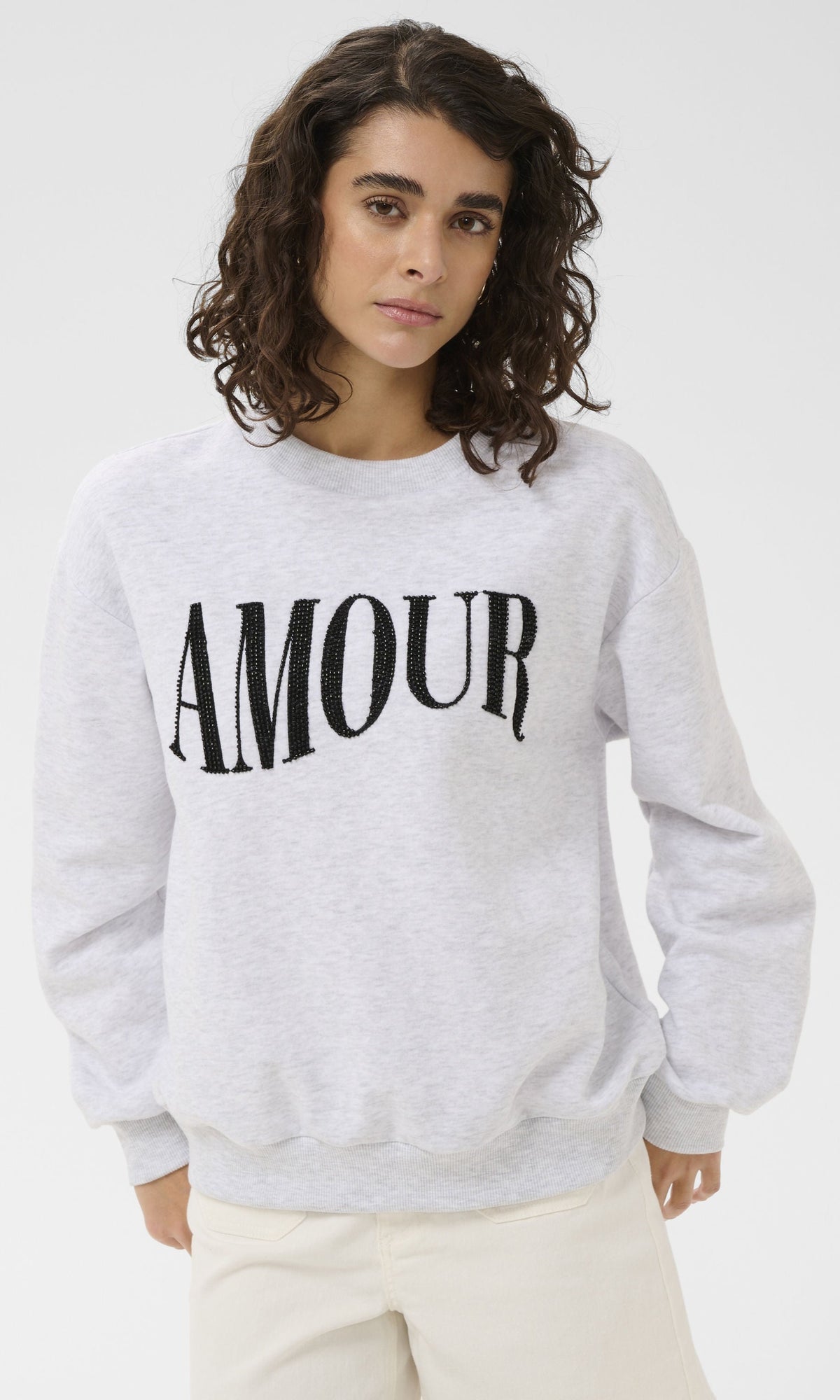 Amour Cotton Blend Crewneck Sweatshirt