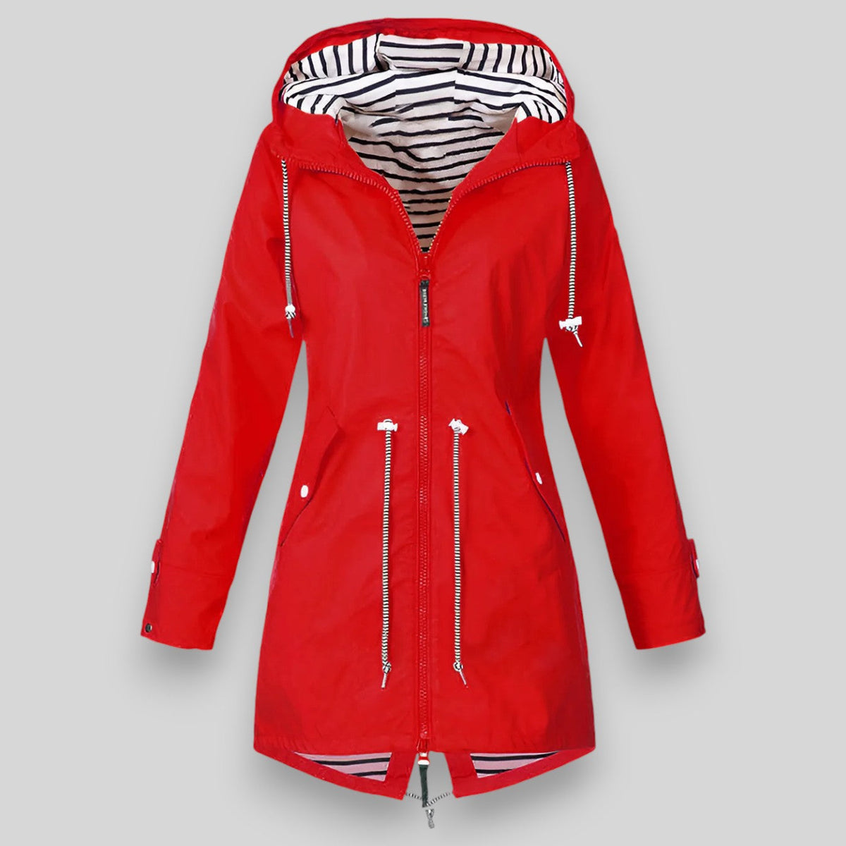 Vada | Hooded Drawstring Rain Jacket