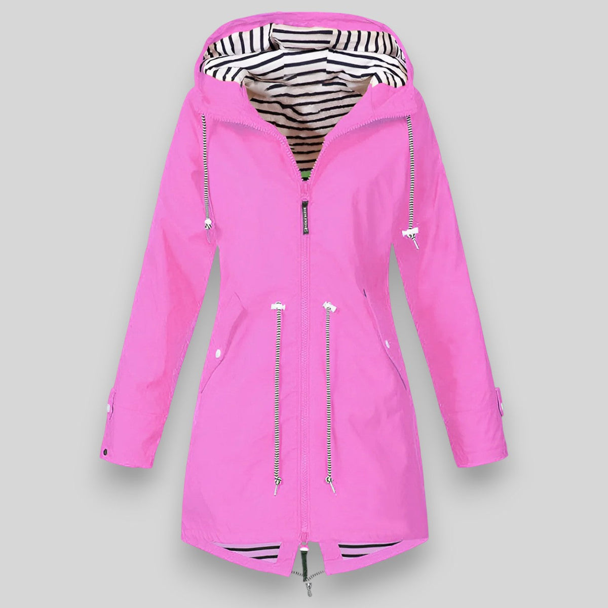 Vada | Hooded Drawstring Rain Jacket