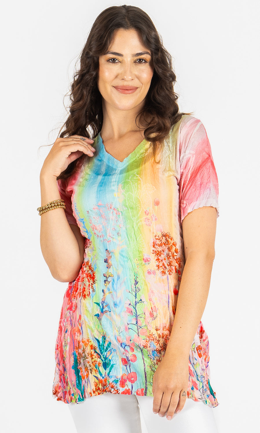 Watercolour Garden Pleated Tunic
