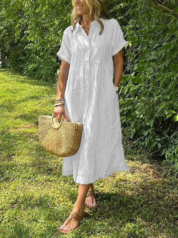 Ishka | Striped Shirt Dress