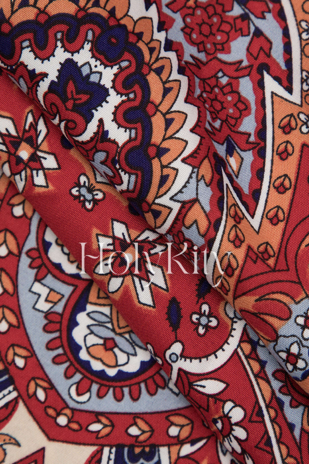 Paisley Print Linen-Blend Halter Romper