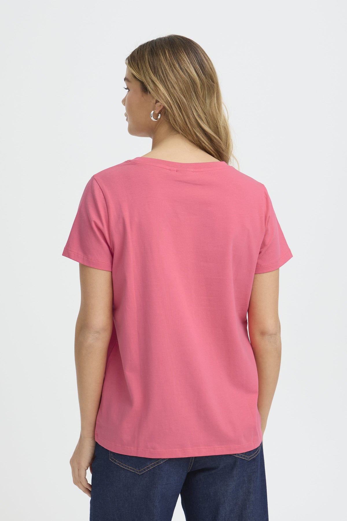 Essential Cotton Stretch Crew Neck T-Shirt
