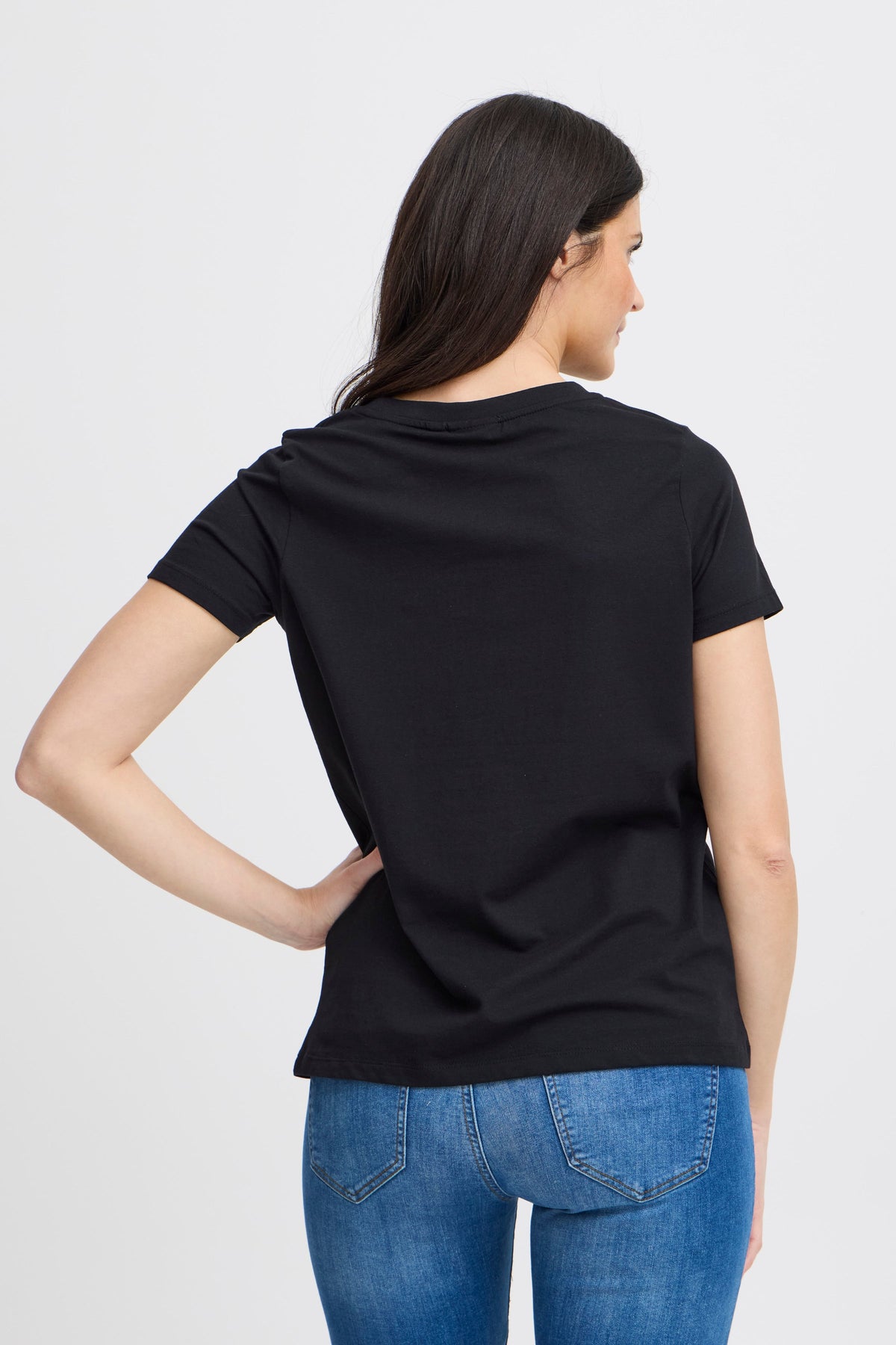 Essential Cotton Stretch Crew Neck T-Shirt