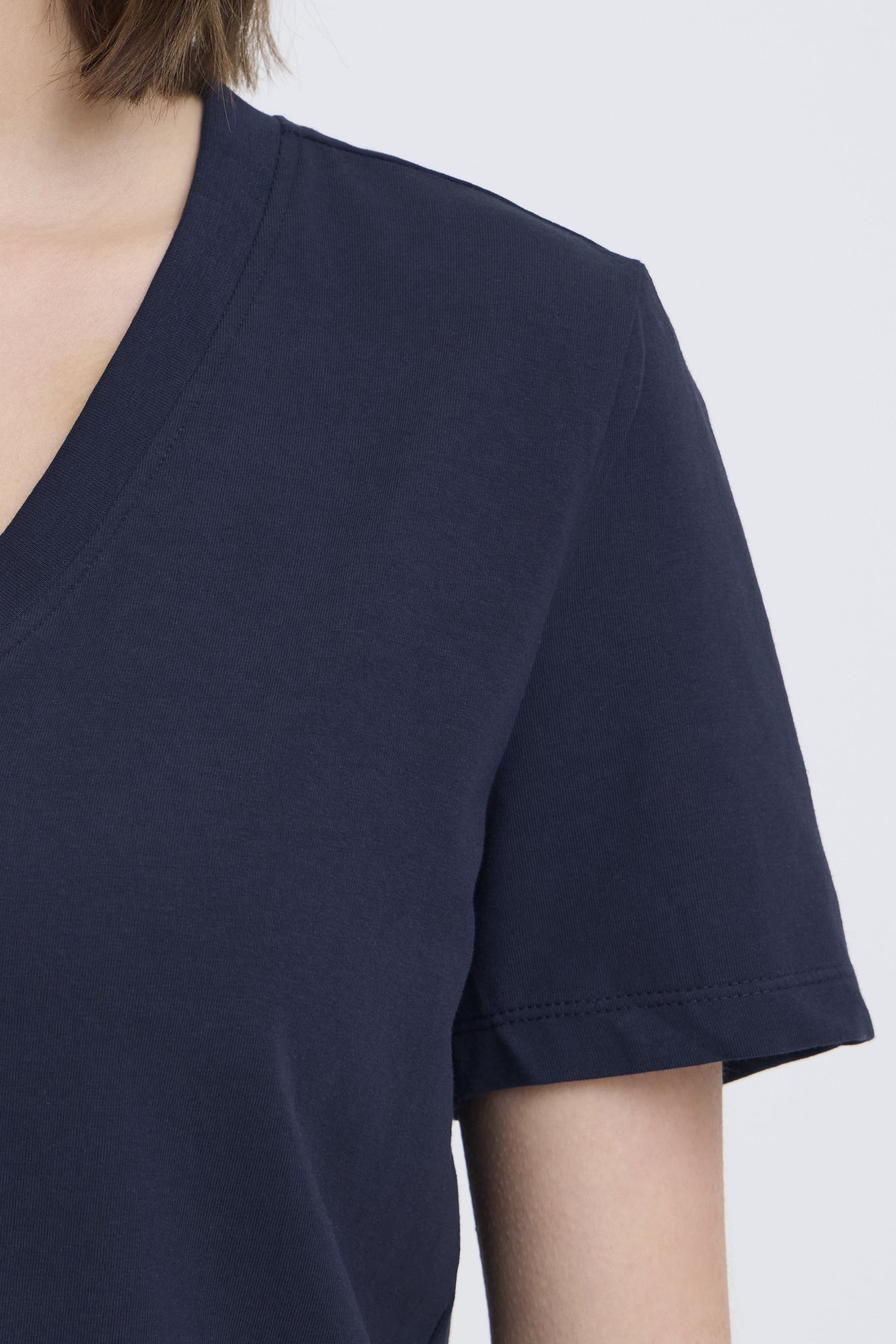 Classic Stretch Cotton V-Neck Tee