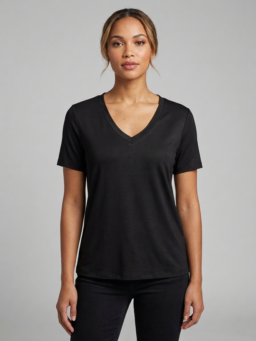 Bamboo Blend V-Neck Tee