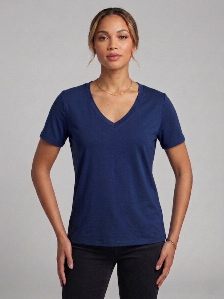 Bamboo Blend V-Neck Tee