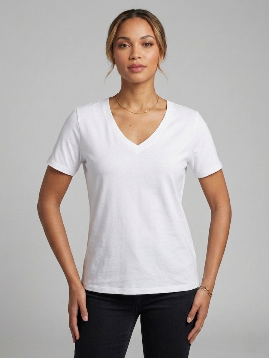 Bamboo Blend V-Neck Tee