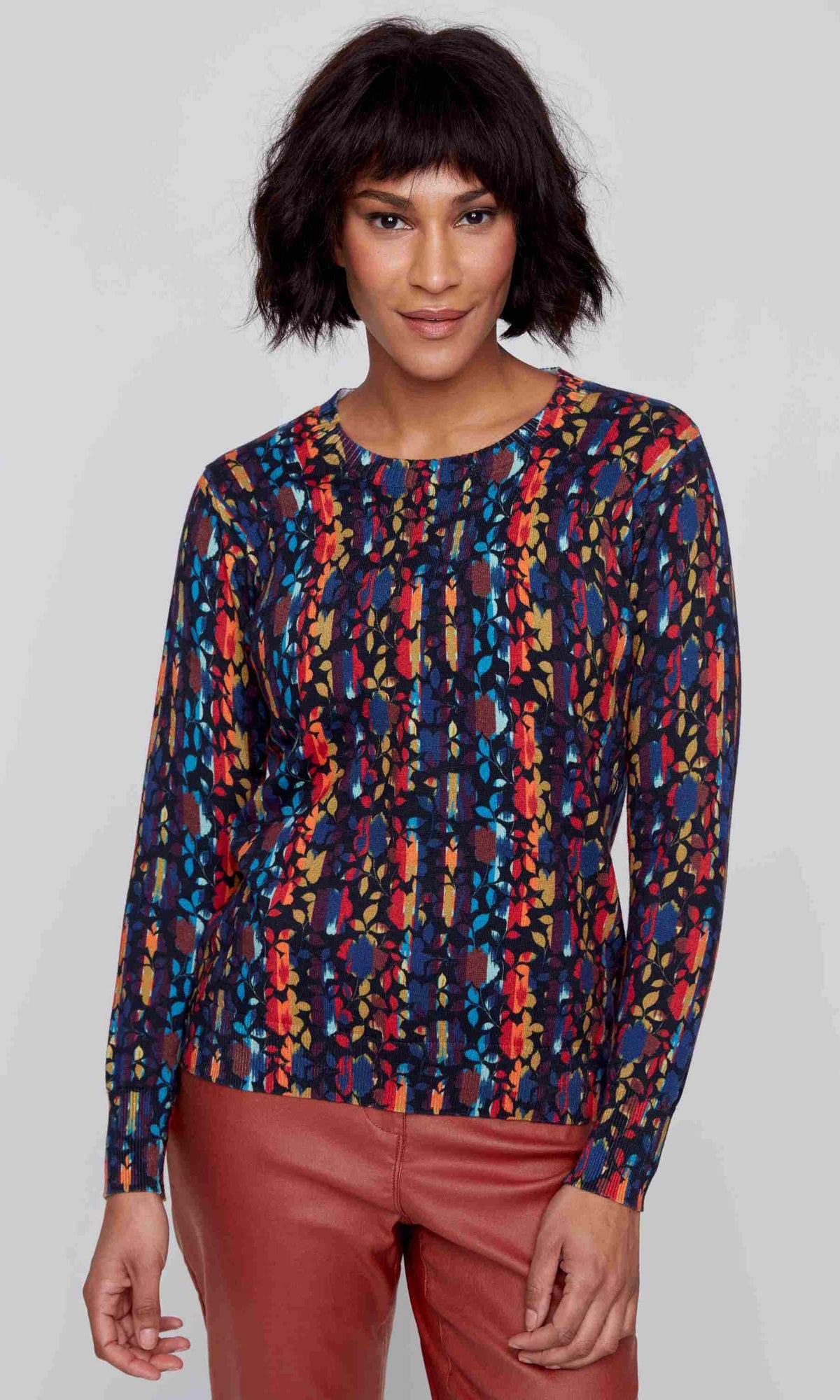Floral Retro Sweater