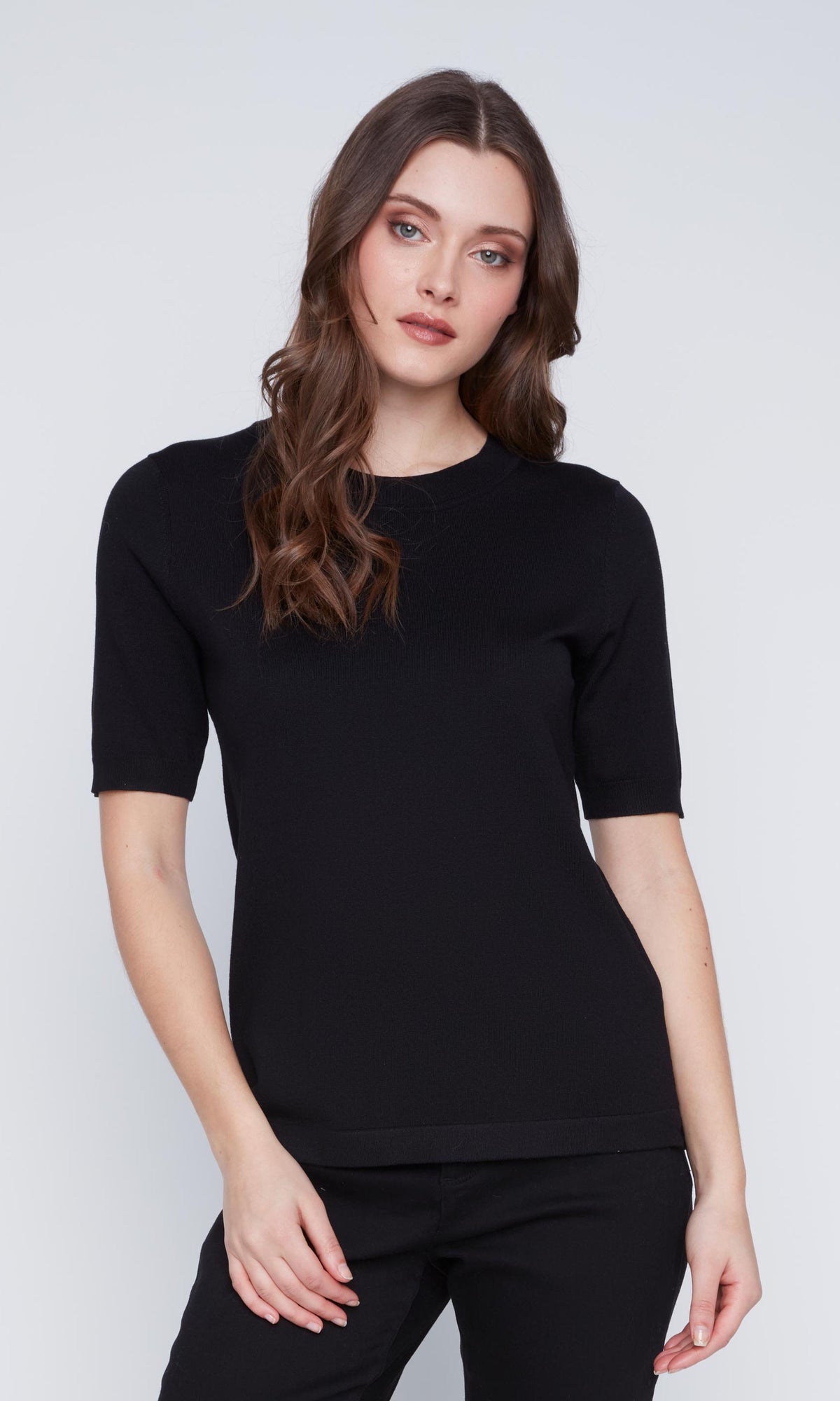 Fine-Gauge Knit Tee