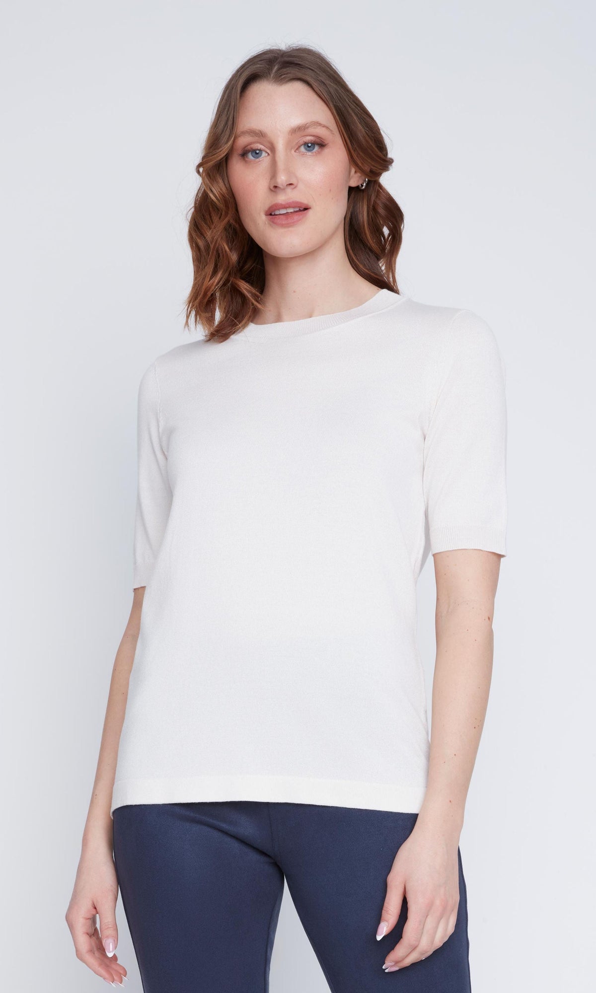 Fine-Gauge Knit Tee