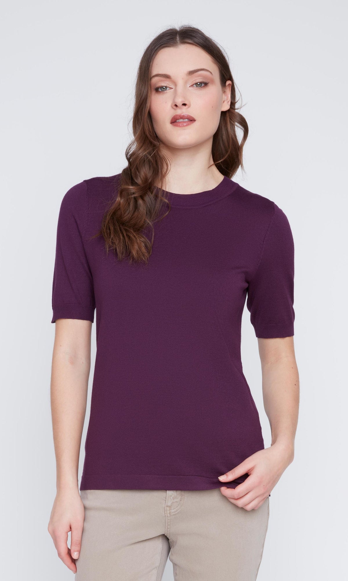 Fine-Gauge Knit Tee