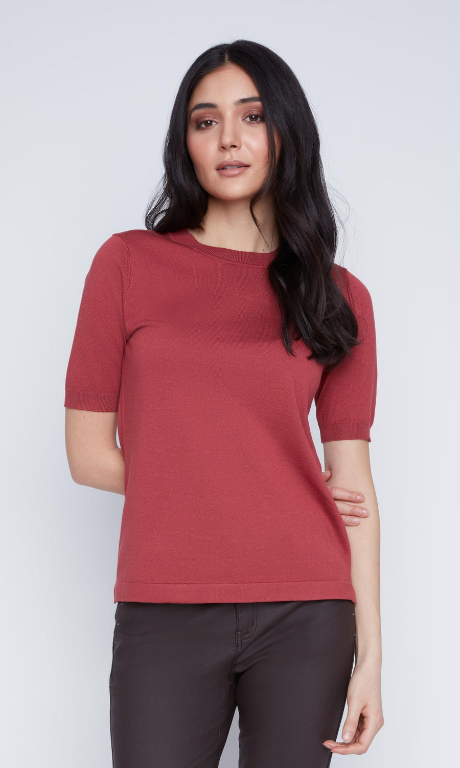 Fine-Gauge Knit Tee