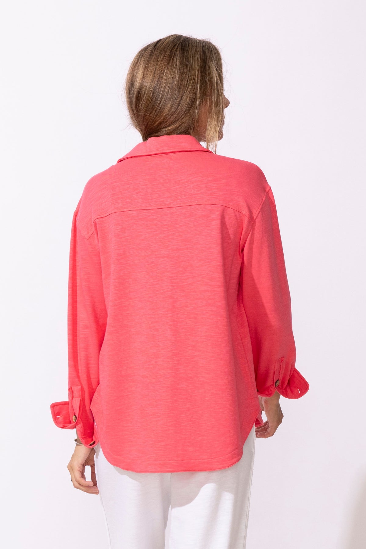 Roll Sleeve Button Front Shirt