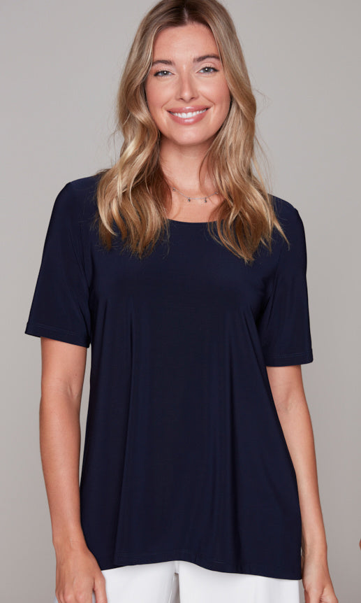 Button-Back Swing Tee