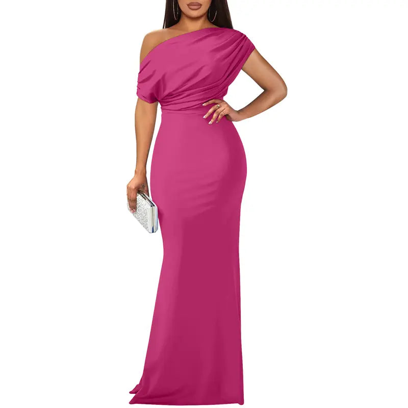 KAYA – Elegant Off-Shoulder Bodycon Evening Gown