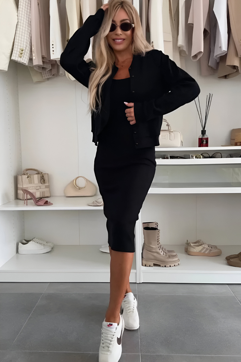 Chloe | Midi Dress And Cardigan