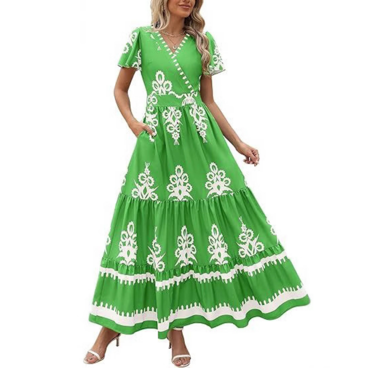 HELLENORE - Casual Chic Floral Maxi Dress