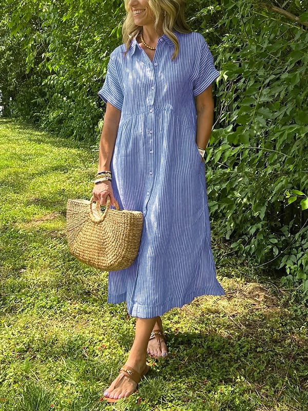 Ishka | Striped Shirt Dress