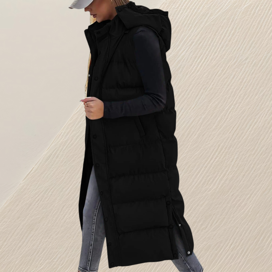 Elara Hooded Maxi Puffer Vest