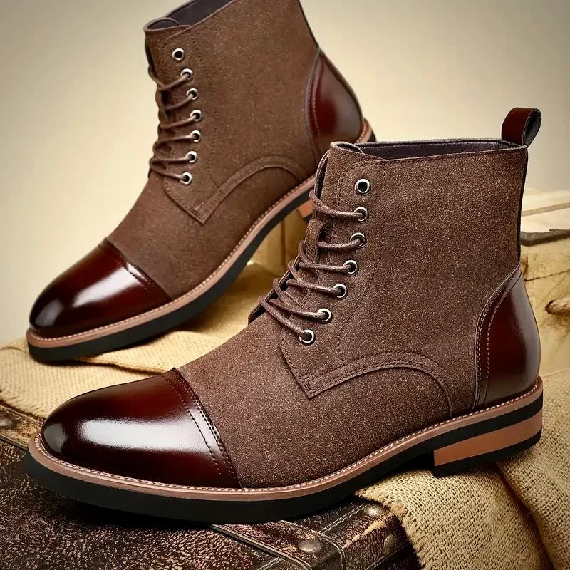 Oliver | Two-Tone Oxford Ankle Boots