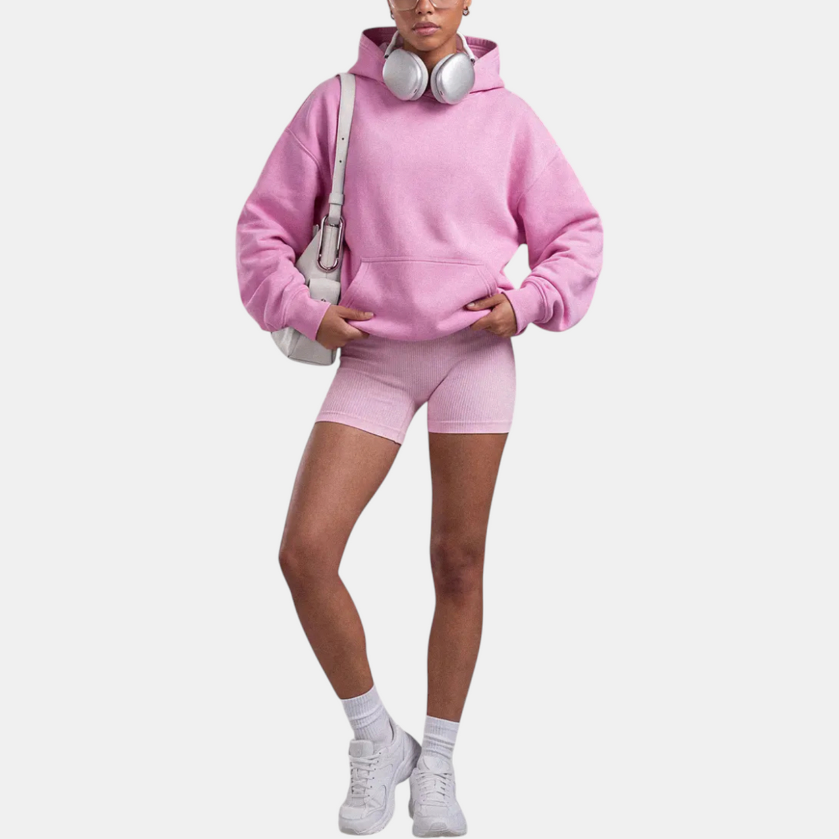 Women's Oversized Hoodie Fleece Pullover with Kangaroo Pocket