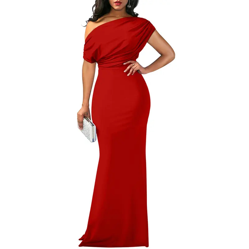 KAYA – Elegant Off-Shoulder Bodycon Evening Gown