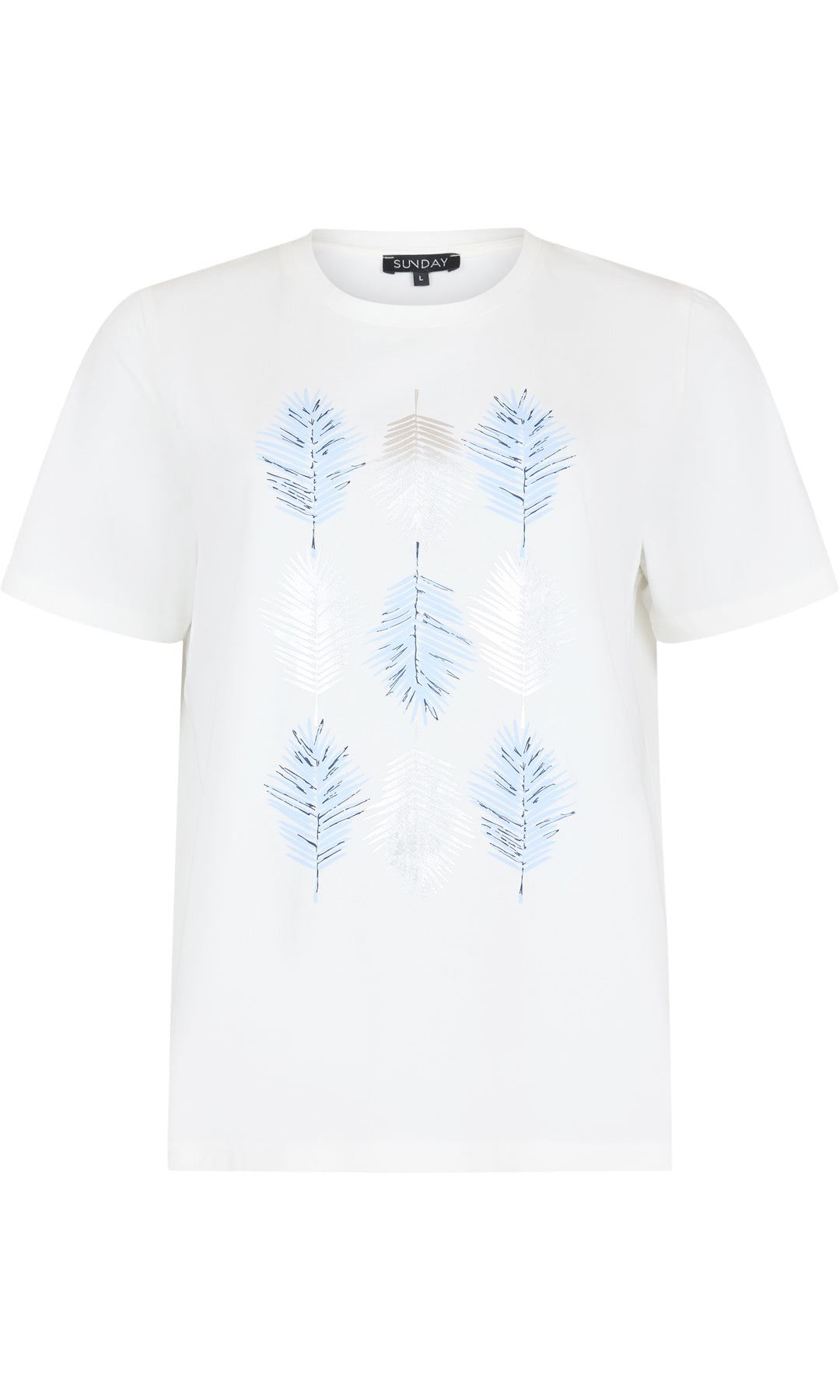 Feather Print Cotton Tee