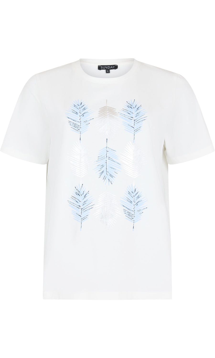 Feather Print Cotton Tee