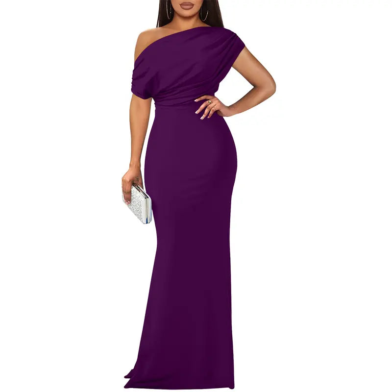 KAYA – Elegant Off-Shoulder Bodycon Evening Gown