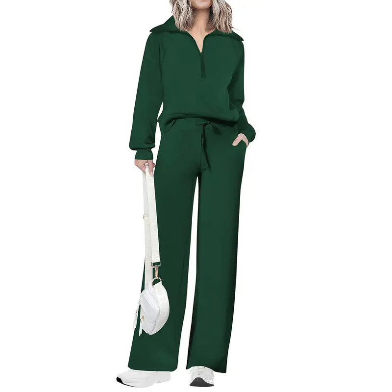 NITA – Casual Matching Sweatshirt and Wide Leg Pants Set