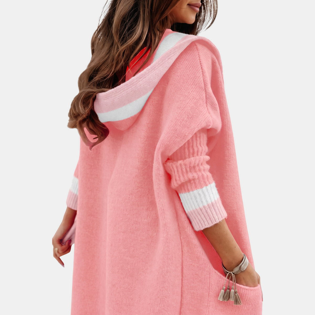 Women's Oversized Open Front Knit Maxi Cardigan Sweater