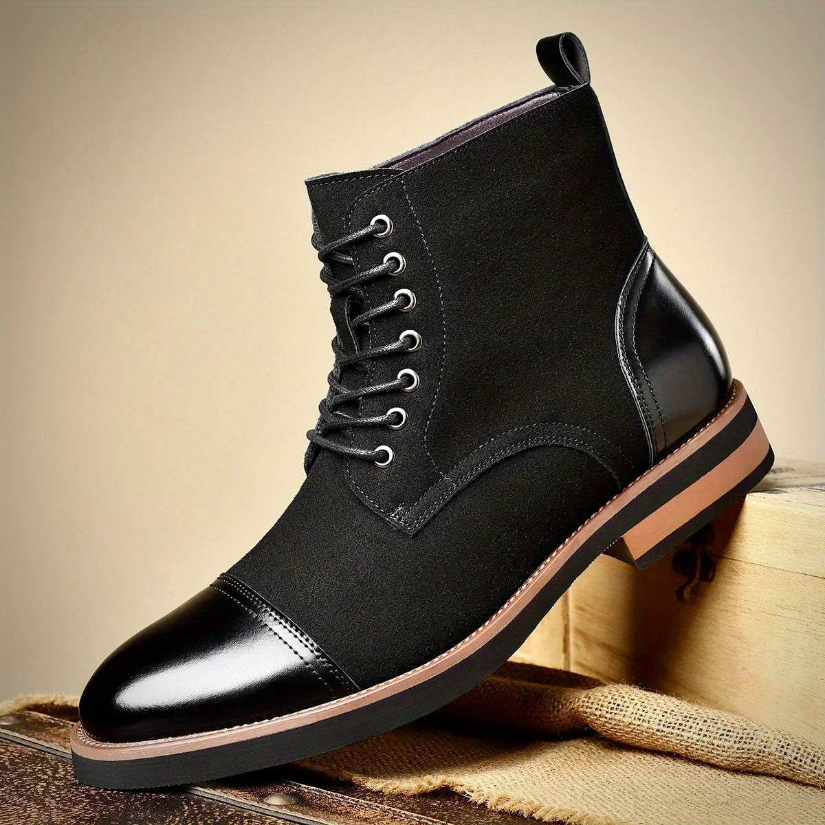 Oliver | Two-Tone Oxford Ankle Boots