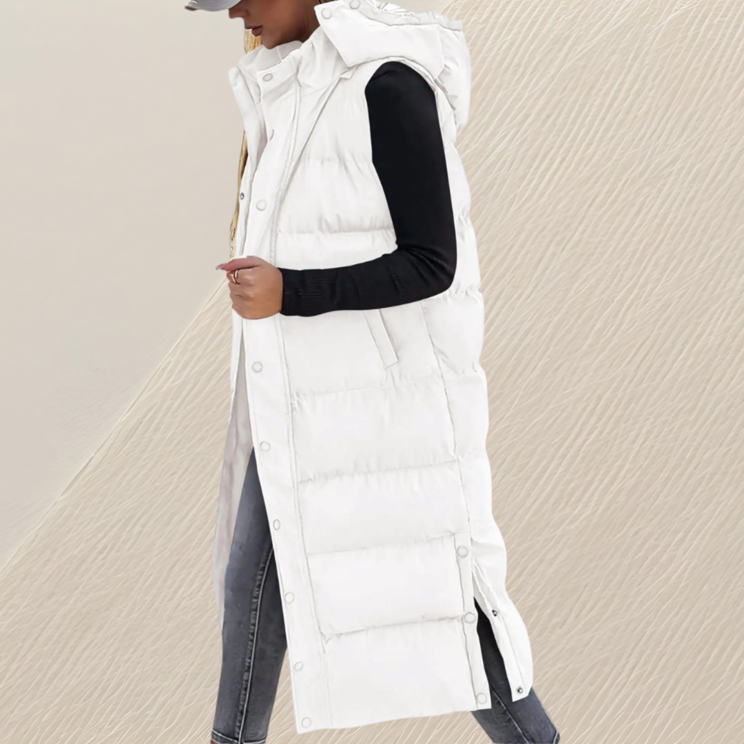 Elara Hooded Maxi Puffer Vest