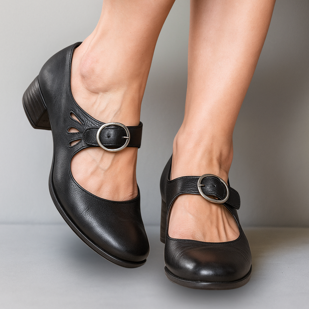 Mary | Leather Flats