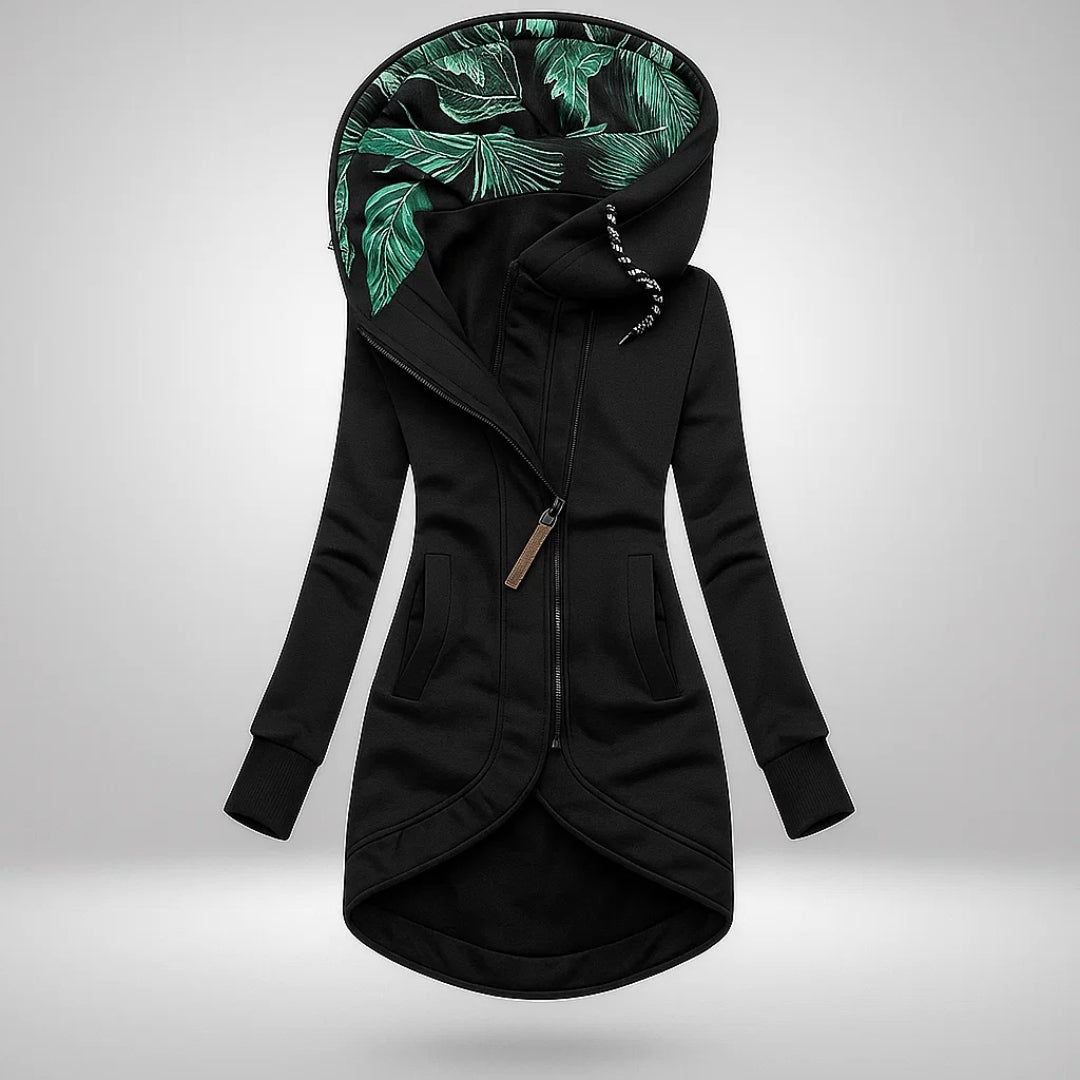 Elara™ | Long Hooded Quilted Coat
