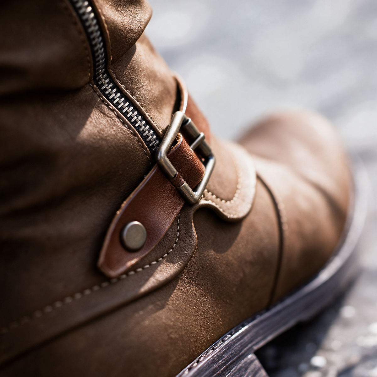Verella | Knit-Collar Mid-Calf Boots
