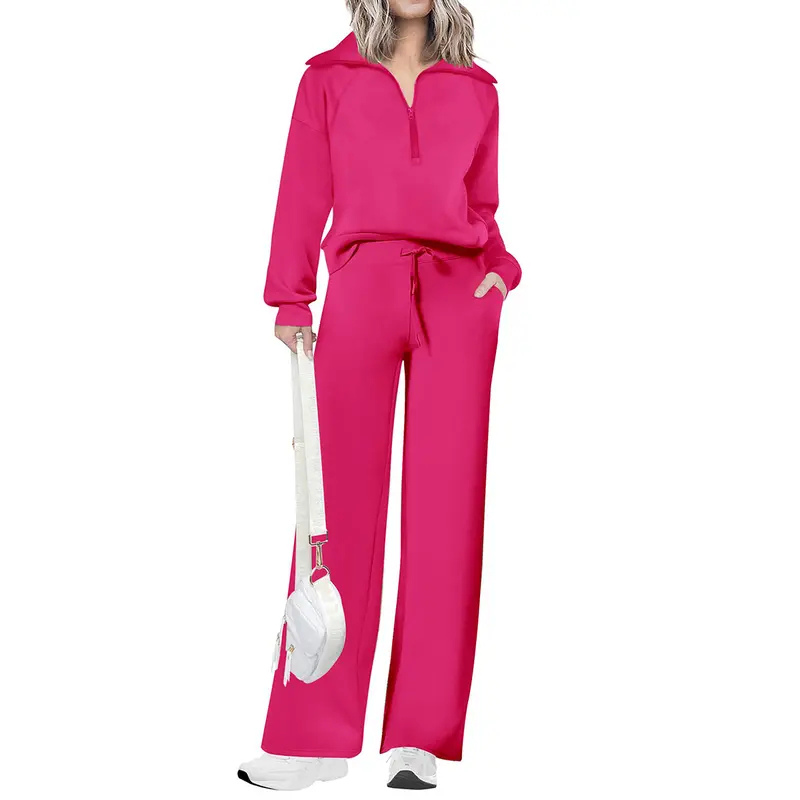 NITA – Casual Matching Sweatshirt and Wide Leg Pants Set