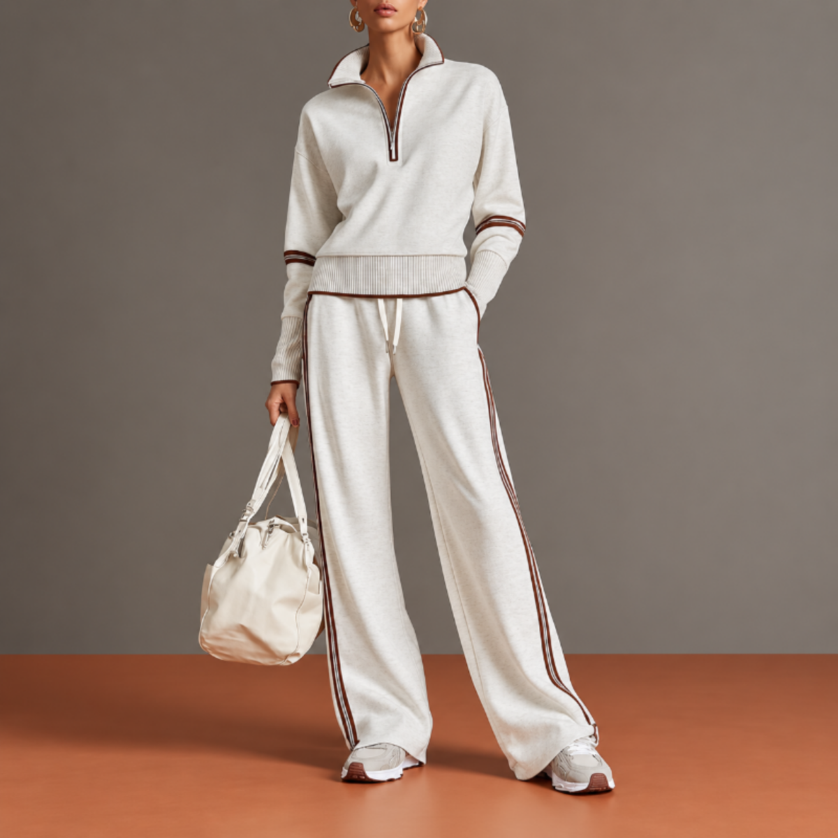 Charlotte | Relaxed Quarter-Zip Two-Piece Set
