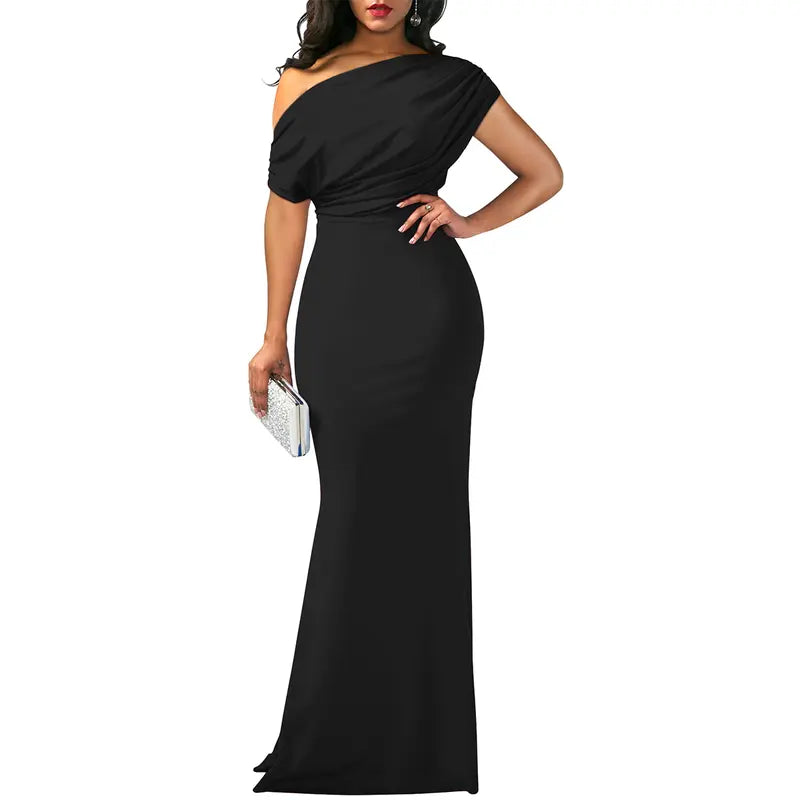 KAYA – Elegant Off-Shoulder Bodycon Evening Gown