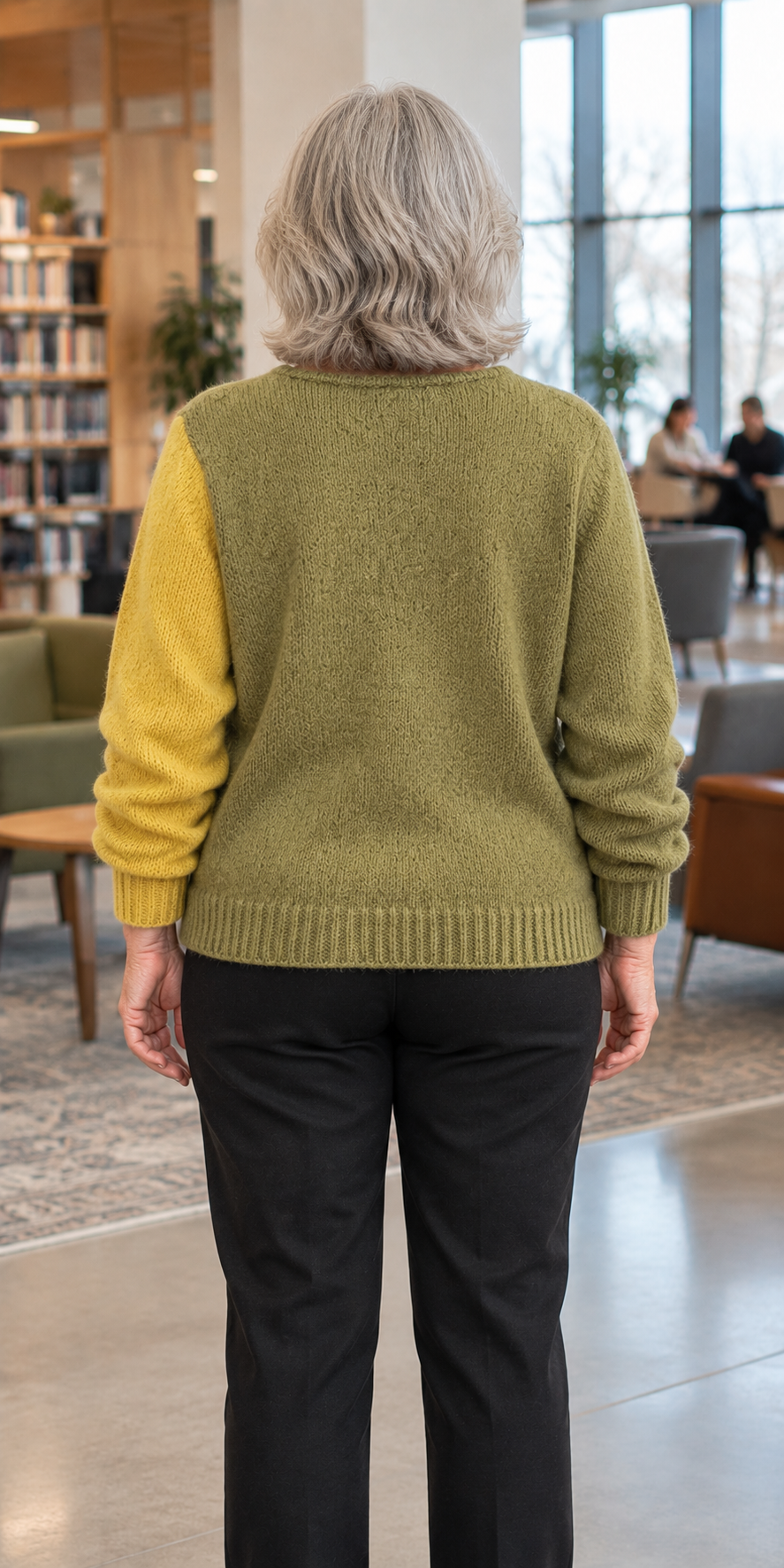 Catherine | Asymmetric Colour-Block Sweater