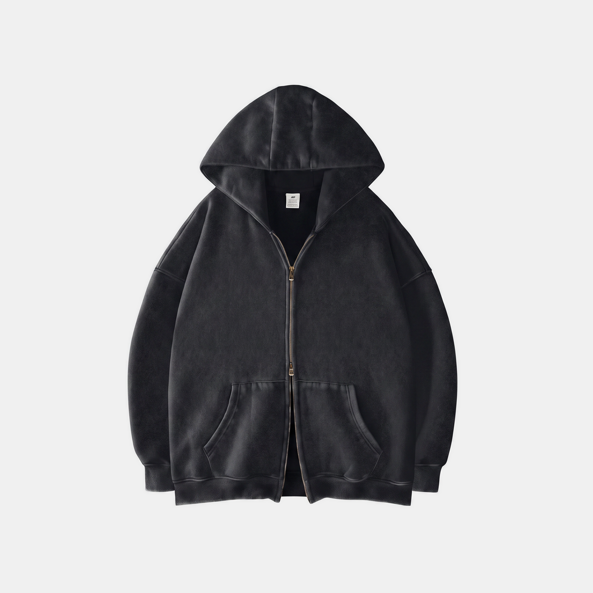 Women's Oversized Zip Up Hoodie Double Zipper Kangaroo Pocket