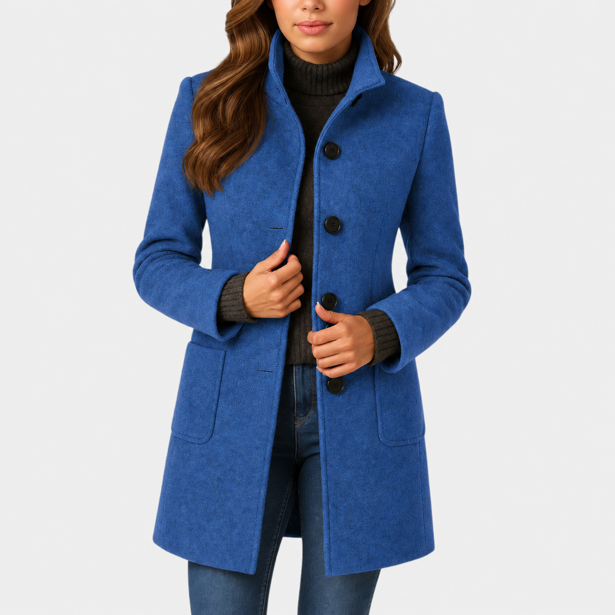 Clara | Elegant Tailored Button-Front Coat